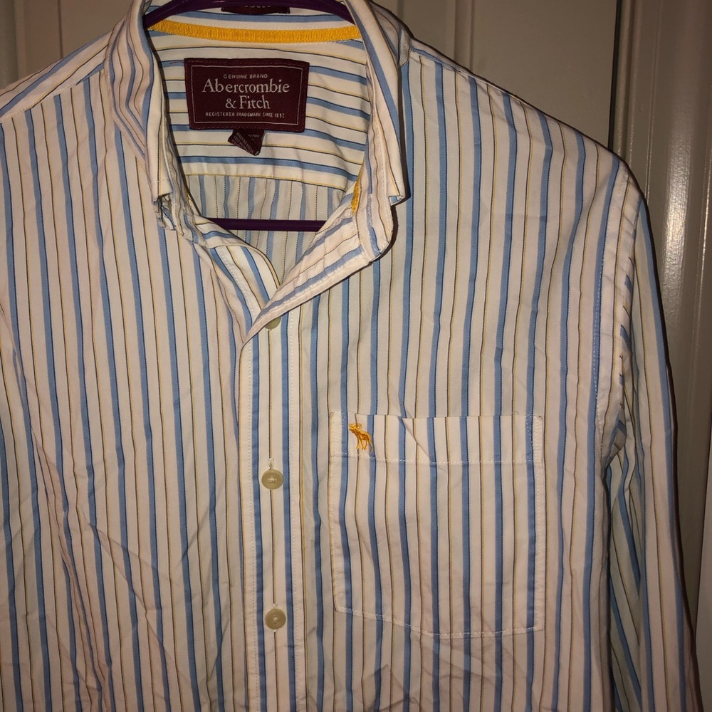 A&F striped button-down